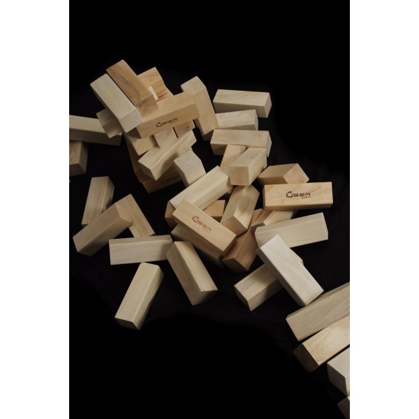 Übergames XXXL Mega-Wackelturm Hartholz, 125 cm