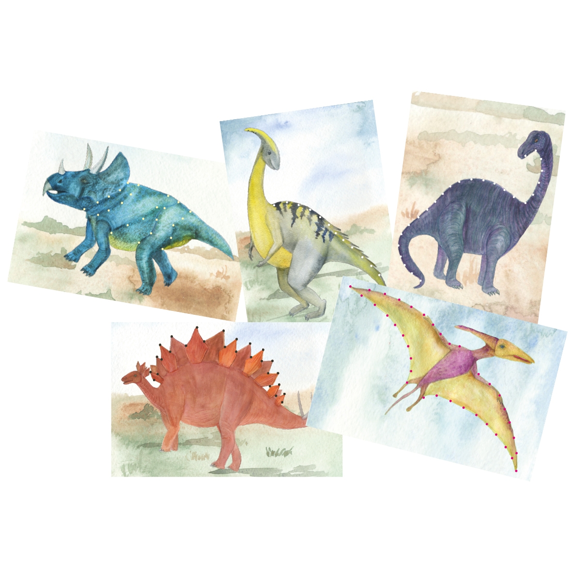 mikiprojekt Bastelset Prick-Stick 5 Dinos