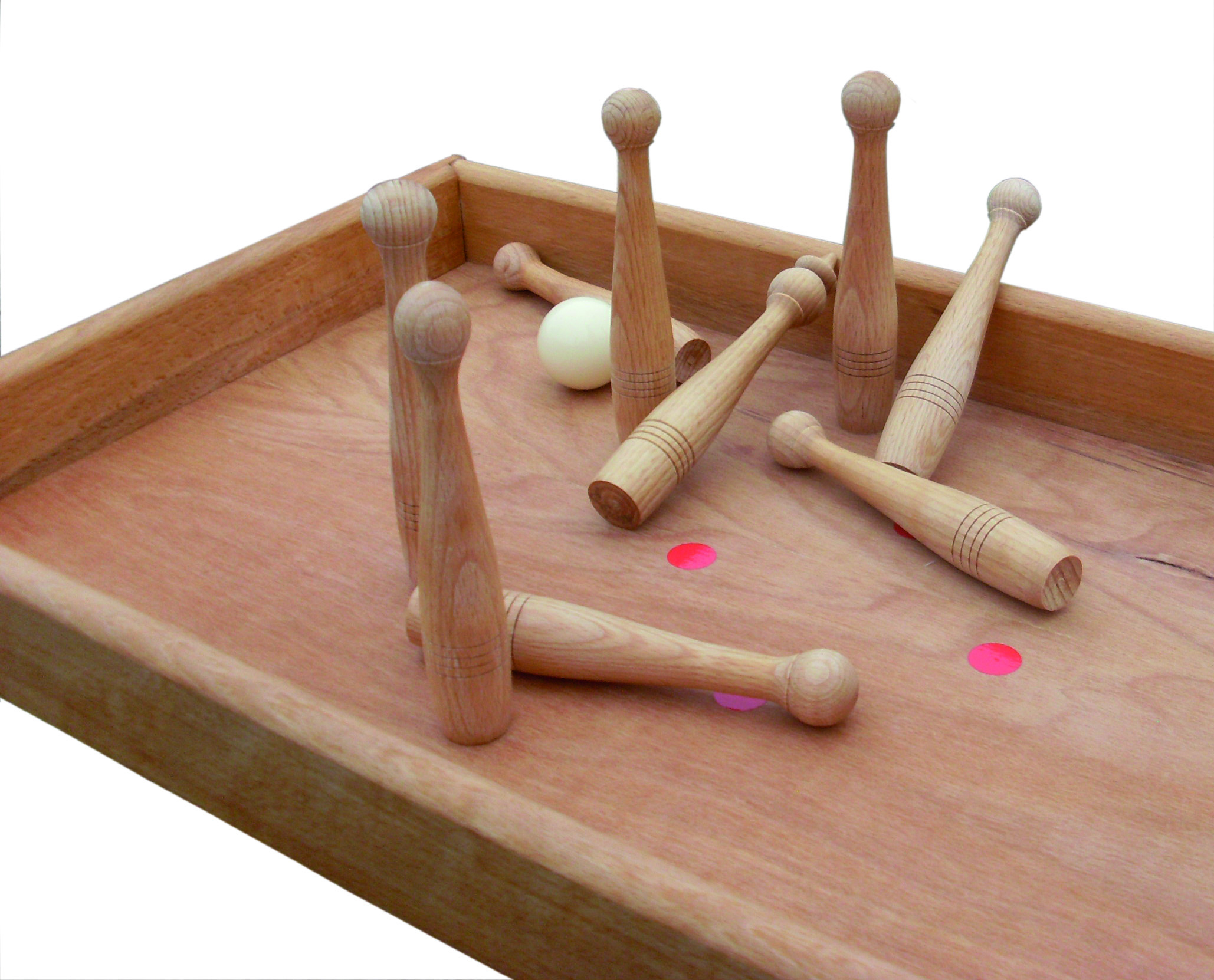 Holz-Bi-Ba-Butze Tischkegelbahn
