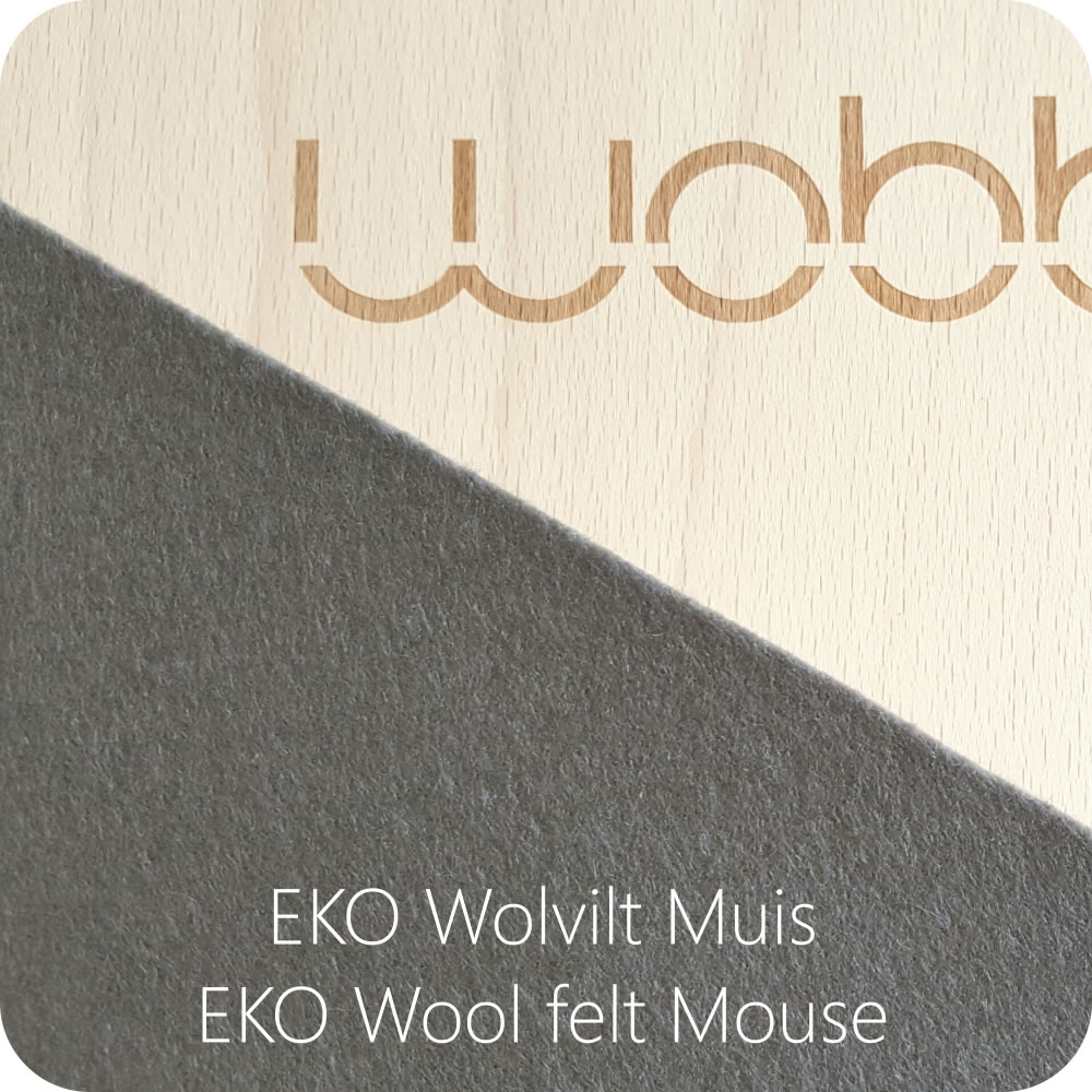 Wobbel Original natur lackiert mit Filz Mouse