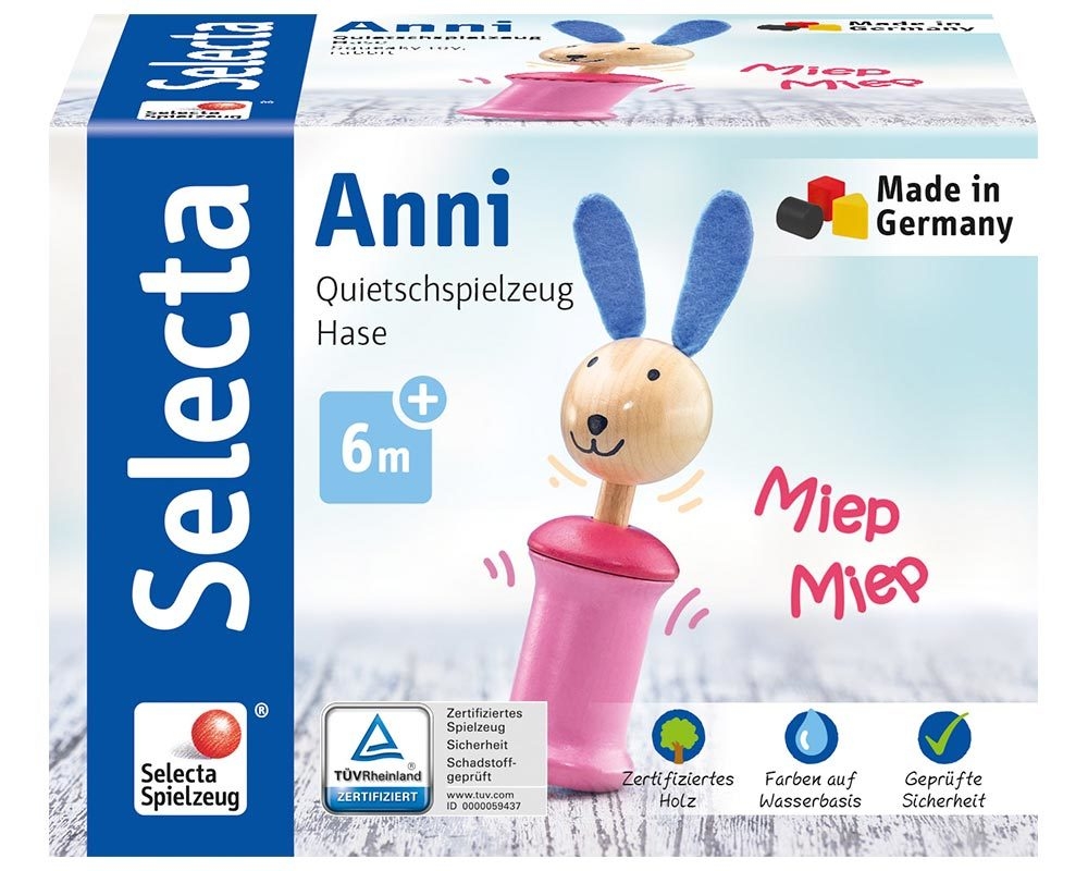 Selecta Quietschspielzeug Hase Anni