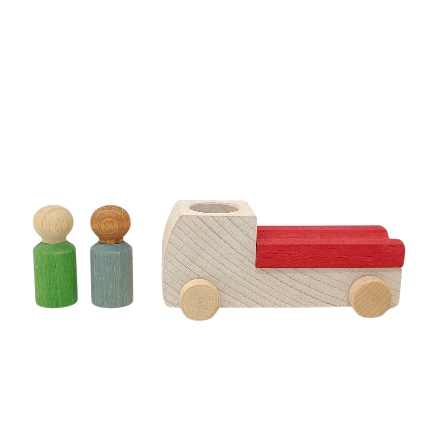Lubulona Ambulance Krankenwagen mit Holzfiguren