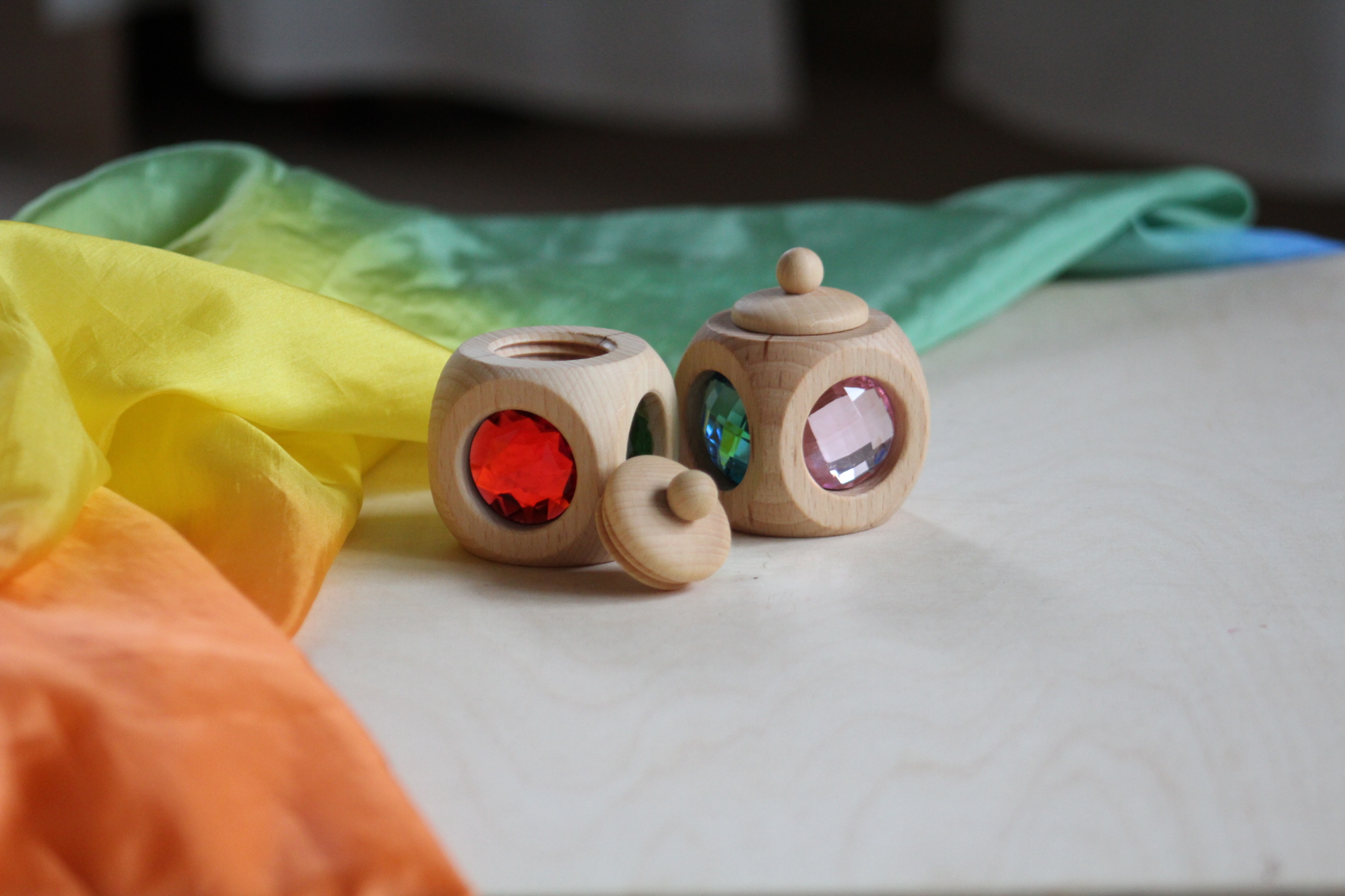 BAUSPIEL Zahndose Funkelwürfel pastell