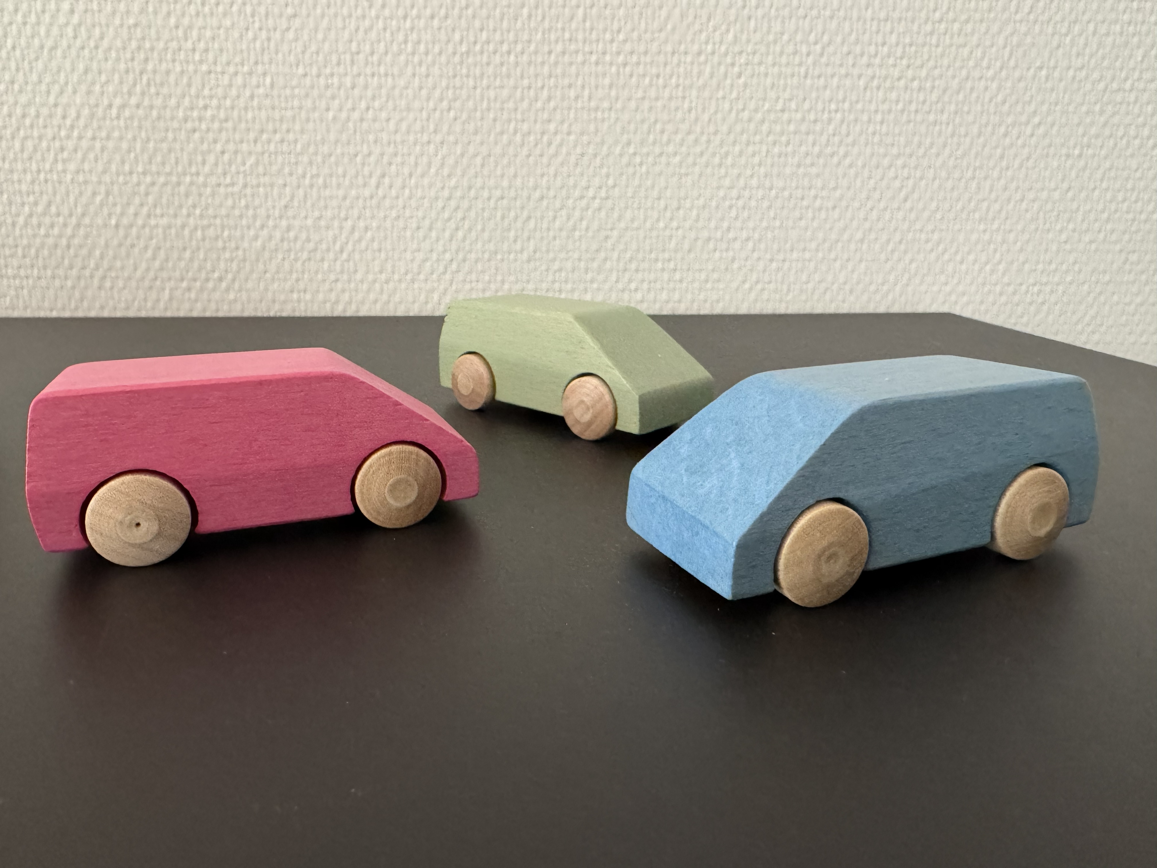Beck Mini Van Holzauto Pastell | Holzspielzeug Profi