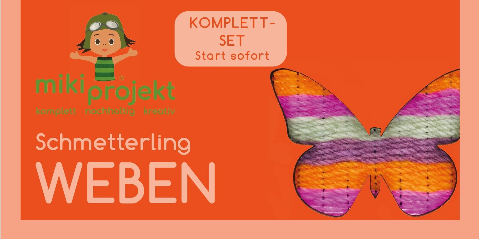 mikiprojekt Bastelset Weben Schmetterling
